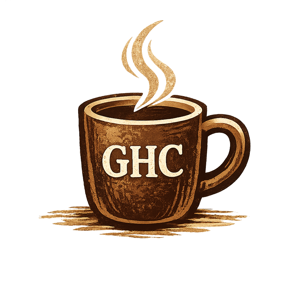 Guys Having Coffee Logo